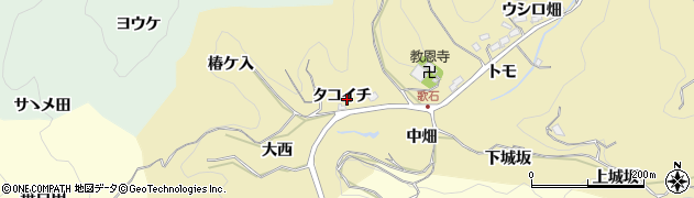 愛知県豊田市豊松町タコイチ周辺の地図