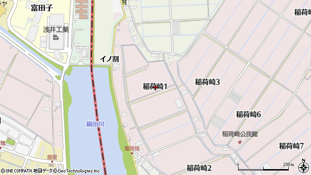 〒498-0056 愛知県弥富市稲荷崎町の地図