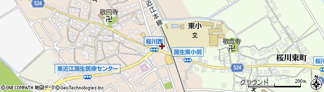 滋賀県東近江市桜川西町153周辺の地図