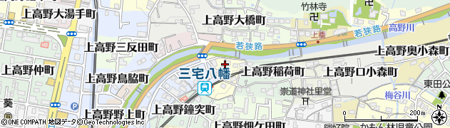 京都府京都市左京区上高野木ノ下町周辺の地図