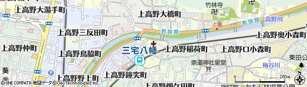 京都府京都市左京区上高野木ノ下町周辺の地図