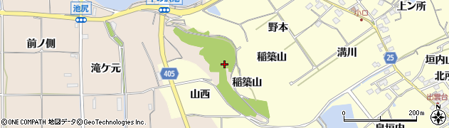 京都府亀岡市馬路町（稲築山）周辺の地図