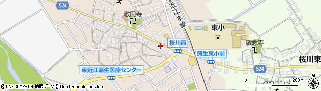 滋賀県東近江市桜川西町127周辺の地図