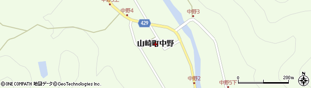 兵庫県宍粟市山崎町中野周辺の地図