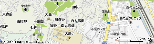 愛知県名古屋市緑区大高町西大高畑周辺の地図