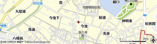 愛知県みよし市明知町（今池）周辺の地図