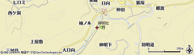 愛知県豊田市豊松町（神明下）周辺の地図