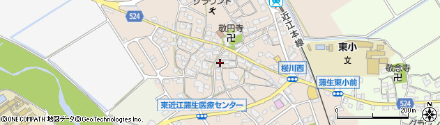 滋賀県東近江市桜川西町412周辺の地図