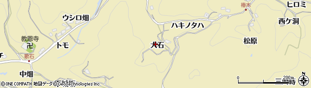 愛知県豊田市豊松町（犬石）周辺の地図