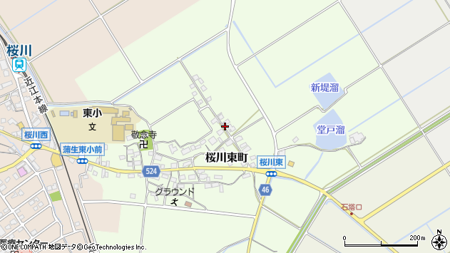 〒529-1511 滋賀県東近江市桜川東町の地図