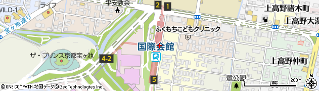京都市駐輪場国際会館駅自転車等駐車場周辺の地図