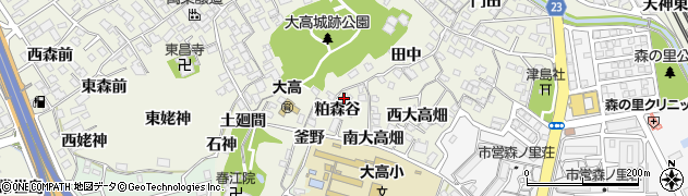 愛知県名古屋市緑区大高町（粕森谷）周辺の地図