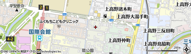 京都府京都市左京区上高野深田町周辺の地図