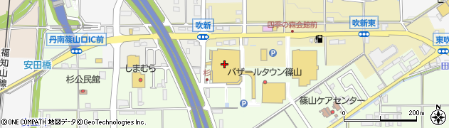 ニトリバザールタウン篠山店周辺の地図