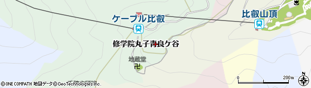 京都府京都市左京区修学院丸子青良ケ谷周辺の地図