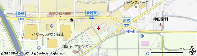 兵庫県丹波篠山市吹新95周辺の地図