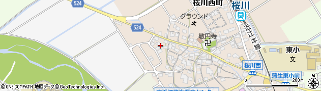 滋賀県東近江市桜川西町470周辺の地図