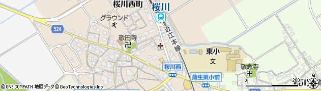 滋賀県東近江市桜川西町113周辺の地図