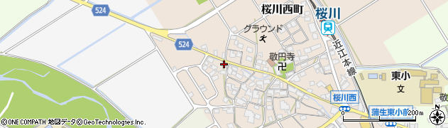 滋賀県東近江市桜川西町461周辺の地図