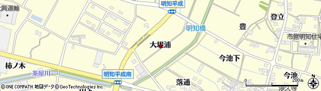 愛知県みよし市明知町大堤浦周辺の地図