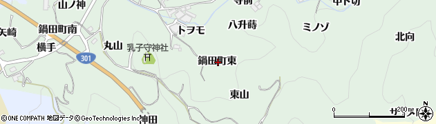愛知県豊田市鍋田町東周辺の地図