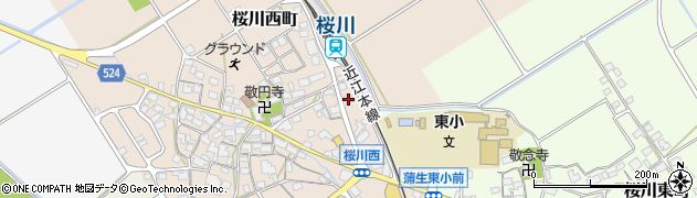 滋賀県東近江市桜川西町432周辺の地図