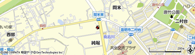 愛知県豊明市間米町純堀1811周辺の地図