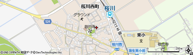 滋賀県東近江市桜川西町438周辺の地図