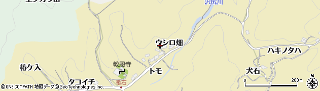 愛知県豊田市豊松町（ウシロ畑）周辺の地図