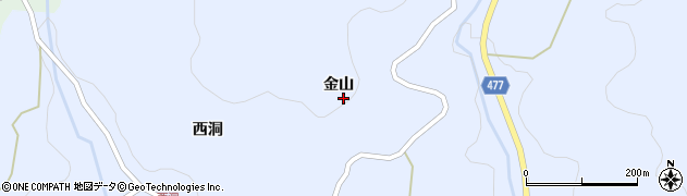 愛知県豊田市東大林町金山周辺の地図