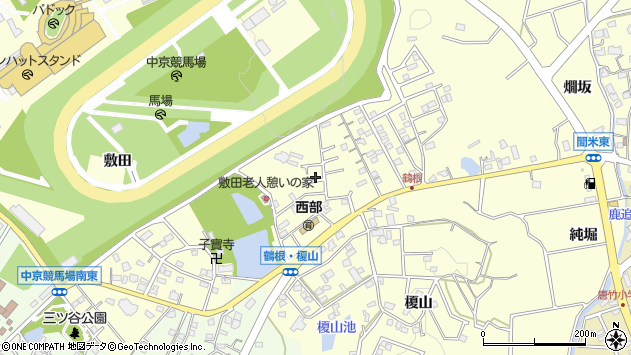 〒470-1133 愛知県豊明市間米町鶴根の地図