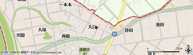 愛知県刈谷市井ケ谷町天白周辺の地図