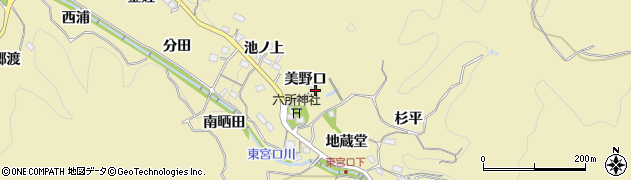 愛知県豊田市坂上町（美野口）周辺の地図
