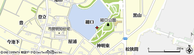 愛知県みよし市明知町細口周辺の地図