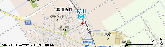滋賀県東近江市桜川西町83周辺の地図