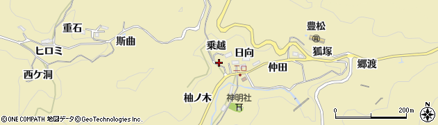 愛知県豊田市豊松町（柚ノ木）周辺の地図
