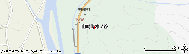 兵庫県宍粟市山崎町木ノ谷周辺の地図