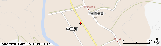 兵庫県佐用町（佐用郡）中三河周辺の地図