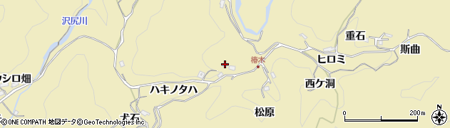愛知県豊田市豊松町（ツハヤキ）周辺の地図