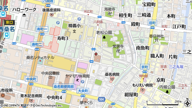〒511-0062 三重県桑名市常盤町の地図