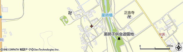 滋賀県蒲生郡竜王町薬師周辺の地図