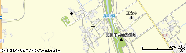 滋賀県竜王町（蒲生郡）薬師周辺の地図