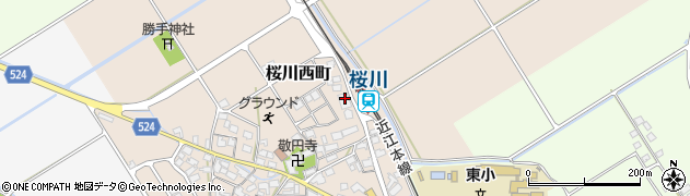 滋賀県東近江市桜川西町78周辺の地図