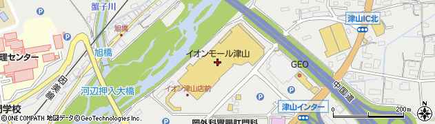 ダイソーイオンモール津山店周辺の地図