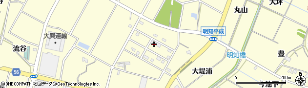 愛知県みよし市明知町平成周辺の地図