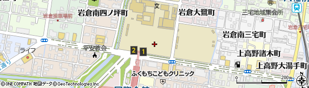 京都府京都市左京区岩倉大鷺町周辺の地図