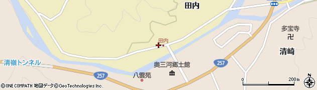 愛知県設楽町（北設楽郡）田内（近久保）周辺の地図