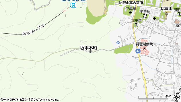 〒520-0116 滋賀県大津市坂本本町の地図