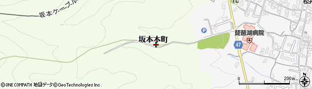 滋賀県大津市坂本本町周辺の地図