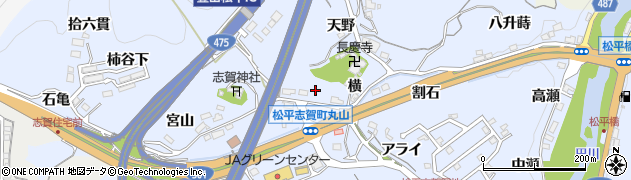 愛知県豊田市松平志賀町（四反田）周辺の地図